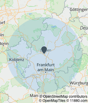 Kartendarstellung des Servicegebiets von Speed Logistik