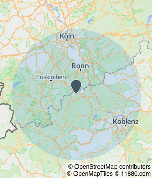 Servicegebiet von RoBa GbR Kartendarstellung des Servicegebiets von RoBa GbR