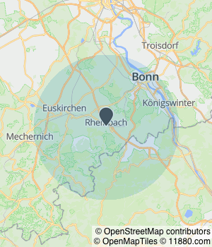 Kartendarstellung des Servicegebiets von Fahrschule74