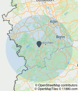 Kartendarstellung des Servicegebiets von S&N Behnke GmbH