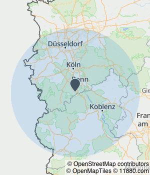 Kartendarstellung des Servicegebiets von Heinz Samulewitz & Söhne GmbH