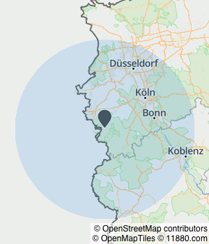 Kartendarstellung des Servicegebiets von Erdbewegungen Heck