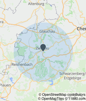 Kartendarstellung des Servicegebiets von Möbel-Lenk GmbH