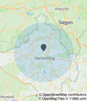 Kartendarstellung des Servicegebiets von Marco Fischer