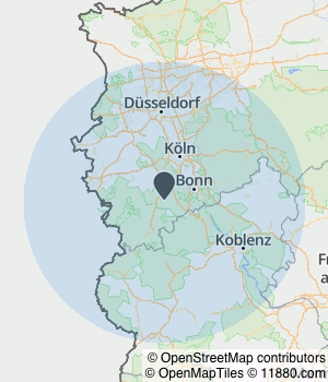 Kartendarstellung des Servicegebiets von BSH - Bergen Schleppen Heben