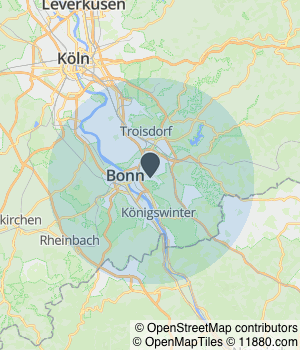 Kartendarstellung des Servicegebiets von Naturheilpraxis Vera König