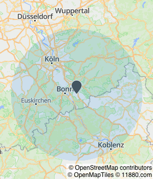 Kartendarstellung des Servicegebiets von Rechtsanwalt Markus Klotz