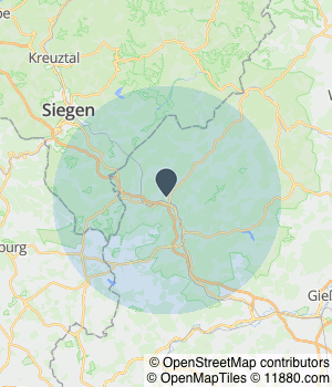 Kartendarstellung des Servicegebiets von E&A Haus- und Gartenservice GmbH
