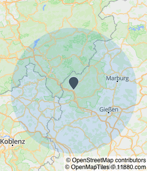 Kartendarstellung des Servicegebiets von ENERFECT GmbH & Co. KG
