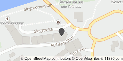 Auf Stadtplan Wissen, Sieg anzeigen