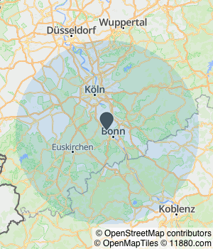 Kartendarstellung des Servicegebiets von Michaela Hoppe Steuerberaterin