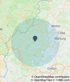 Kartendarstellung des Servicegebiets von DH-BAUSERVICE