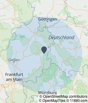 Kartendarstellung des Servicegebiets von Mecklenburgische Bezirks - Generalvertretung Thomas Mäder