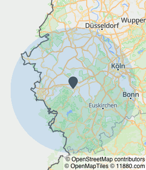 Kartendarstellung des Servicegebiets von Pflegeservice Doinet Pflegeservice