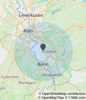 Kartendarstellung des Servicegebiets von PS Kfz-Service GmbH