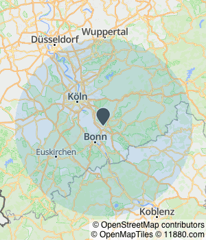 Kartendarstellung des Servicegebiets von N&B Haustechnik GbR