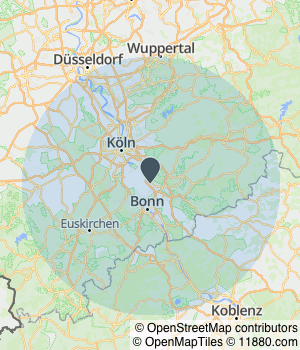Kartendarstellung des Servicegebiets von Autowelt - Spich