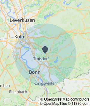Kartendarstellung des Servicegebiets von Car-Service-Arndt