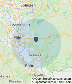 Kartendarstellung des Servicegebiets von Elysia Solar GmbH