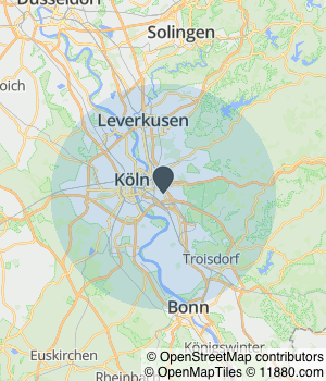 Kartendarstellung des Servicegebiets von Fliesenleger Momo