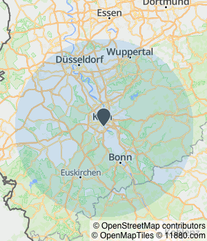 Kartendarstellung des Servicegebiets von PROFI Umzüge. Fachmännische Umzüge mit Fachpersonal zum Festpreis