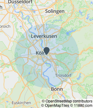 Kartendarstellung des Servicegebiets von Fahrschule A&A