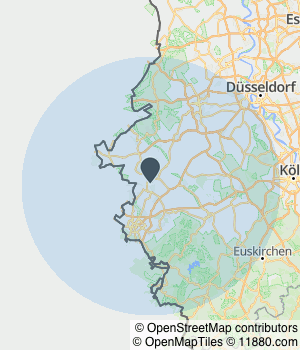 Kartendarstellung des Servicegebiets von Funk-Mietwagen M. Bloch