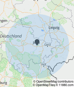 Kartendarstellung des Servicegebiets von ERS Dienstleistungen