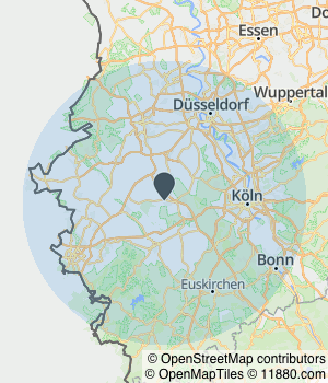 Kartendarstellung des Servicegebiets von MC Design
