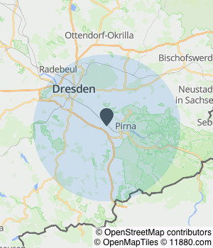 Kartendarstellung des Servicegebiets von Jan Sippel Bewehrungseinbau