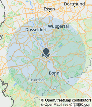 Kartendarstellung des Servicegebiets von Me2 Design & Optik