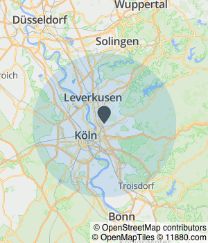 Kartendarstellung des Servicegebiets von VISUAL DIARY