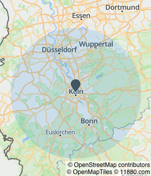 Kartendarstellung des Servicegebiets von Energieberatung-Gromoll