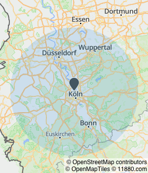 Kartendarstellung des Servicegebiets von SN Büroservice