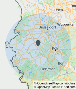 Kartendarstellung des Servicegebiets von ABM