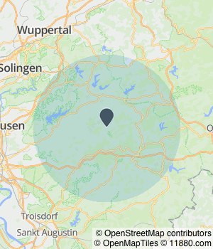 Kartendarstellung des Servicegebiets von Malerwerkstatt Külheim