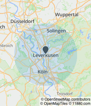 Kartendarstellung des Servicegebiets von Jaeschke Metallbau GmbH & Co. KG