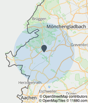 Kartendarstellung des Servicegebiets von Praxis für Podologie Reicherdt