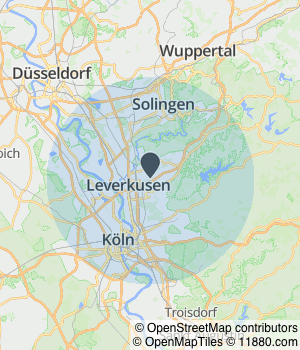 Servicegebiet von Achim Orth Elektroinstallation Kartendarstellung des Servicegebiets von Achim Orth Elektroinstallation