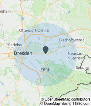 Kartendarstellung des Servicegebiets von Clarus Service Ug (haftungsbeschränkt)