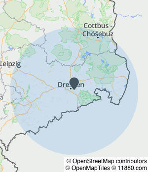 Kartendarstellung des Servicegebiets von jabe Büro