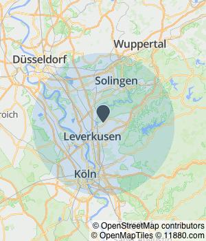 Kartendarstellung des Servicegebiets von Yani Gebäudeservice