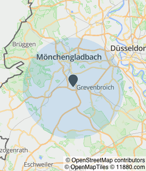 Kartendarstellung des Servicegebiets von VoltTech GmbH