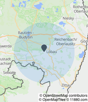 Kartendarstellung des Servicegebiets von Gebäudeservice