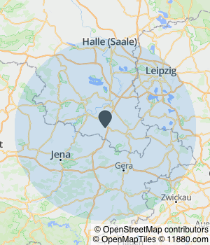 Kartendarstellung des Servicegebiets von APZ Sachsen-Anhalt GmbH