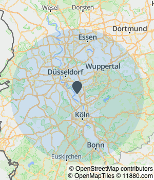Kartendarstellung des Servicegebiets von Max Weber Webdesign