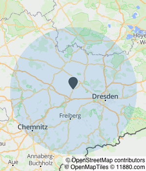 Kartendarstellung des Servicegebiets von Camping-its.me Wohnwagenhandel und Reisemobilservice