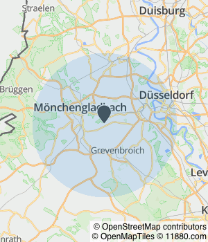 Kartendarstellung des Servicegebiets von Streamboxstudios