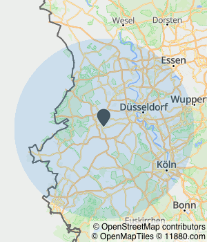 Kartendarstellung des Servicegebiets von apm-immobilienverwaltung GmbH