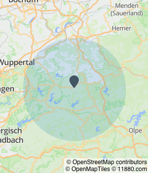 Kartendarstellung des Servicegebiets von Peat Mobile